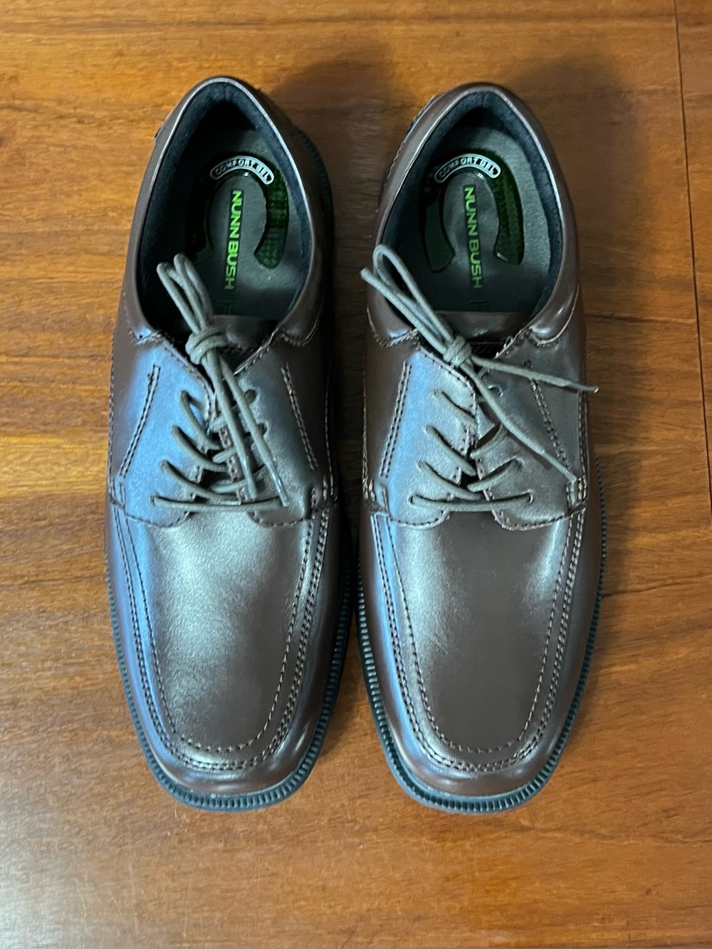Nunn Bush Men's Bourbon Street Moc Toe Oxfords Smooth Leather Shoes Office Wear - Picture 4 of 11